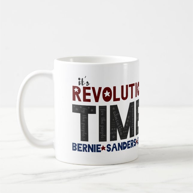 Revolution Time - Bernie slipmaskiner 2016 Kaffemugg (Vänster)