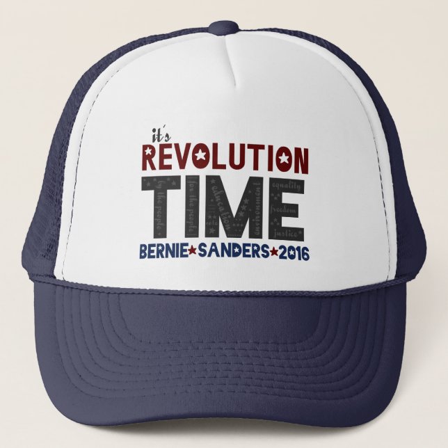 Revolution Time - Bernie slipmaskiner 2016 Truckerkeps (Framsida)