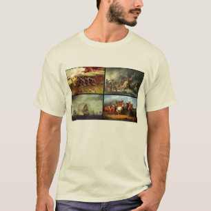 Revolutionär krigcollage för amerikan tee