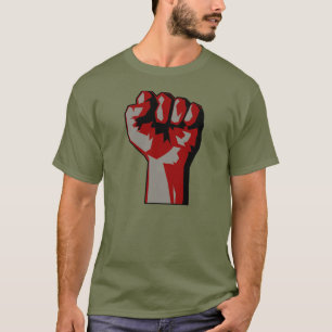 Revolutionär lyftt näveprotestT-tröja T-shirt