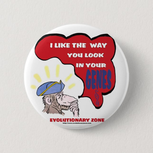 Revolutionär tänkande apa knapp (Framsida)