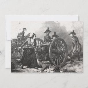 Revolutionära Krig Molly Pitcher Cannon-inbjudan Inbjudningar