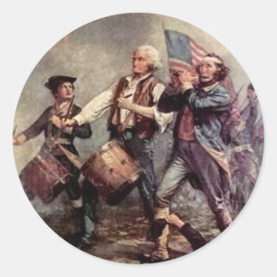 Revolutionärt krig runt klistermärke