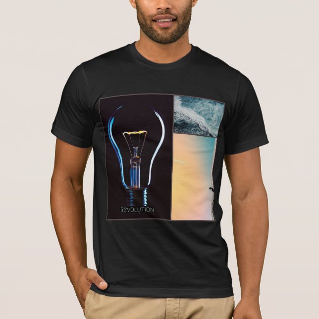 Revolutionärt ljus för världen/BLK T Shirt (Framsida)