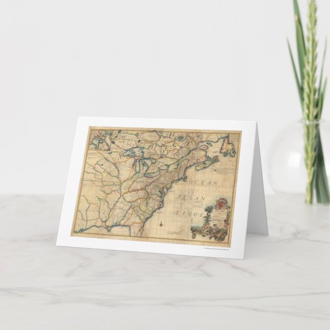 Revolutionary America Karta - 1777 Kort (Framsida)