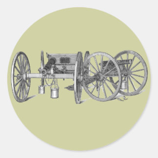 Revolutionary Krig Cannon Runt Klistermärke