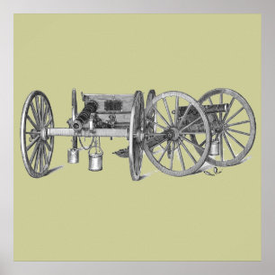 Revolutionary Krig Cannon-utskrift Poster