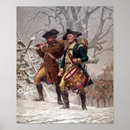 Revolutionary Krig Soldiers Marching Poster