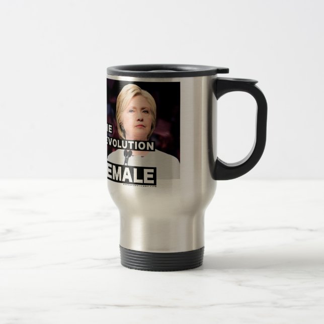 Revolutionen är kvinnlig resemugg (Höger)