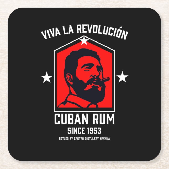 Revolutionen Cuba Libre Rum Drinkers Underlägg Papper Kvadrat (Framsidan)