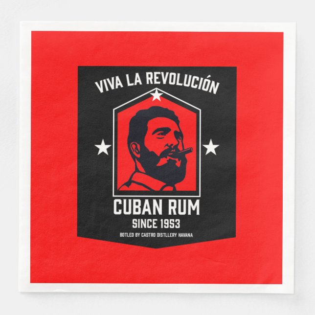 Revolutionen Cuban Libre Rum Drinkers Pappersservett (Framsida)