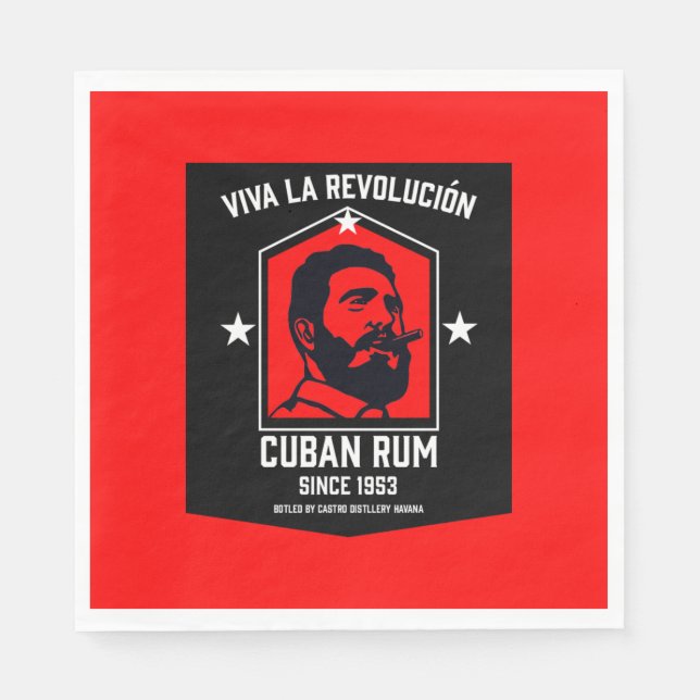 Revolutionen Cuban Libre Rum Drinkers Pappersservett (Framsidan)