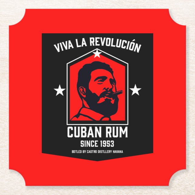 Revolutionen Cuban Libre Rum Drinkers Underlägg Papper (Framsida)