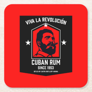 Revolutionen Cuban Libre Rum Drinkers Underlägg Papper Kvadrat