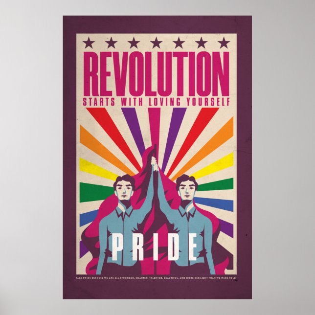 Revolutionen för Pridet vintage Poster (Framsidan)