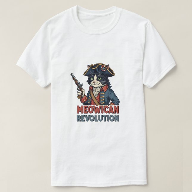 Revolutionen Meowican - Patriotic Cat T-Shirt (Design framsida)