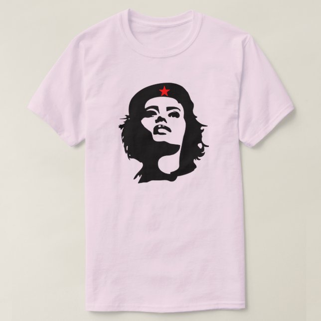 REVOLUTIONENS KVINNA OCH RÖDA STAR TEE (Design framsida)