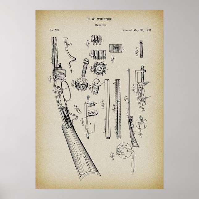 Revolver Patent Poster (Framsidan)