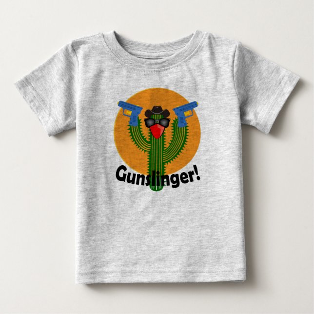 Revolverkaktusdesign - Baby Fine Jersey T-Shirt (Framsida)