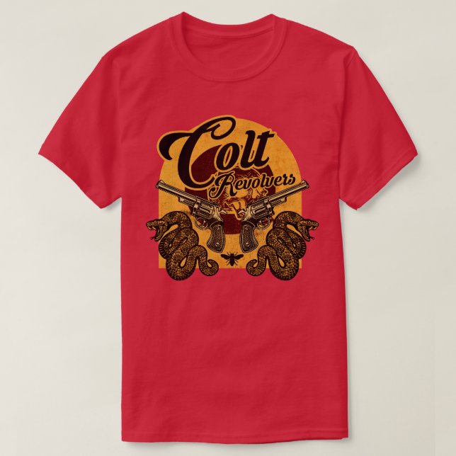 Revolvers Vintage Firearms T Shirt (Design framsida)