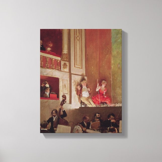 Revue at the Theater des Varietes, 1885 Canvastryck (Framsida)