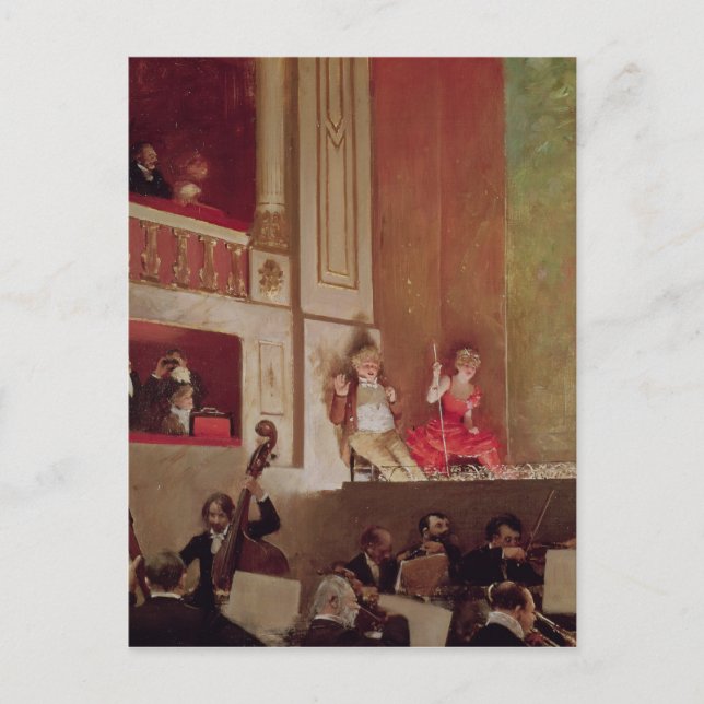 Revue at the Theater des Varietes, 1885 Vykort (Framsida)