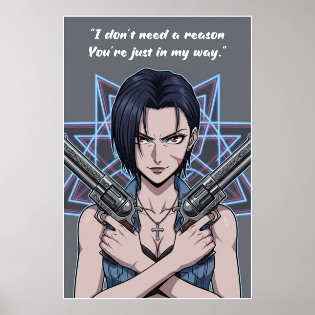 Revy – Black Lagoon Quote Poster (Framsidan)