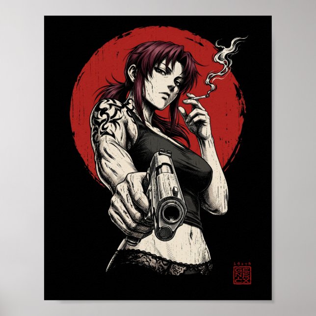 Revy Japansk Stil Poster (Framsidan)