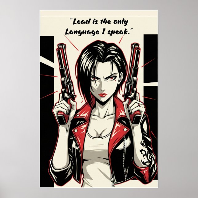 Revy – Lead Is the Only Language Quote Poster (Framsidan)