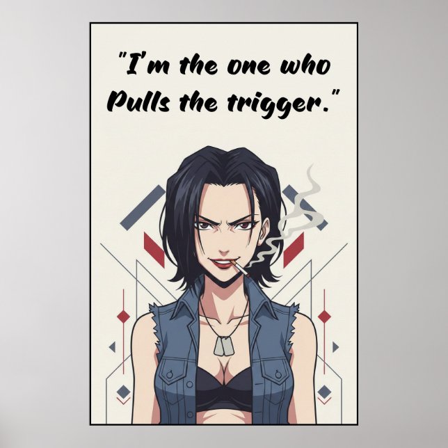 Revy – Pulls the Trigger Quote Poster | Anime Wall (Framsidan)