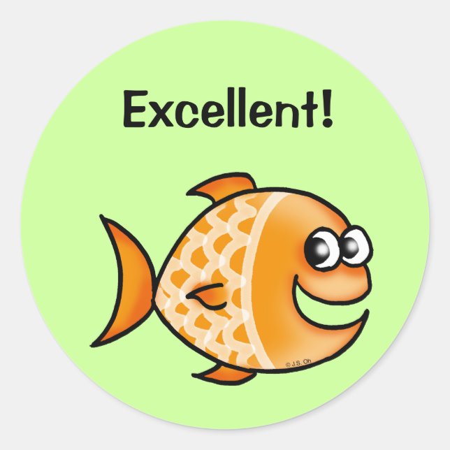 Reward-dekal (utmärkt!) runt klistermärke (Framsida)