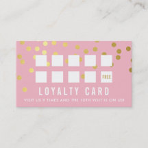 REWARD LOYALTY CARD glam confietti guld blek rosa