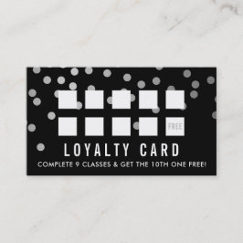 REWARD LOYALTY CARD glam konetti silver black Lojalitetskort