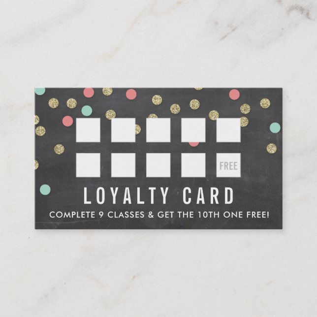 REWARD LOYALTY CARD Söt konetti guld korallmynta Lojalitetskort (Framsida)