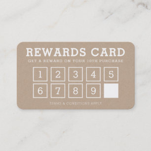 REWARD SLÅR KORT enkel modern lojalitet 10:e kraft