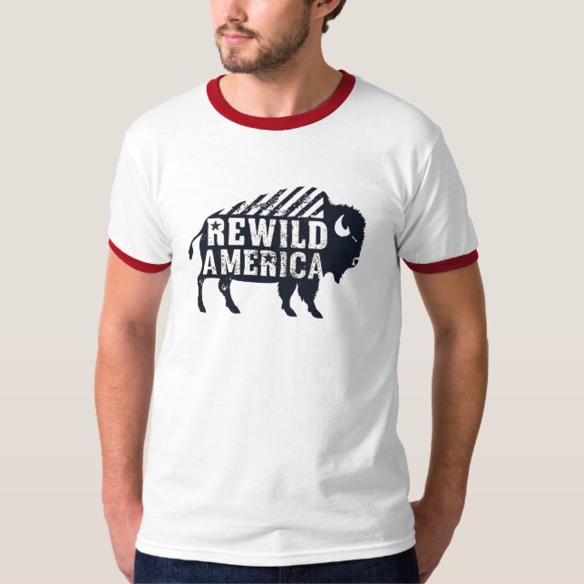 ReWild America bison T Shirt (Framsida)