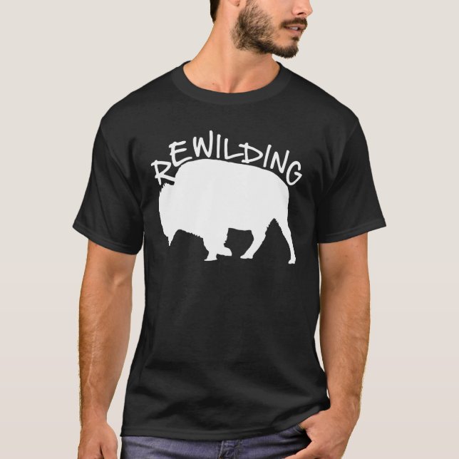 rewilding wisent bison t shirt (Framsida)