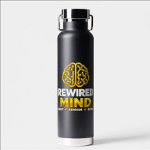 Rewired Mind Logotyp Vattenflaska - Svart Isolerad