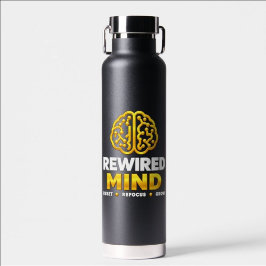 Rewired Mind Logotyp Vattenflaska - Svart Isolerad