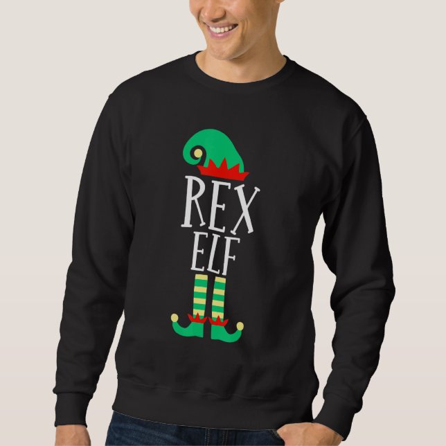 Rex-älvfamiljens matchande julpyjamas lång ärmad tröja (Framsida)