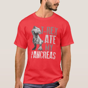 Rex Ate My Pancreas Diabetes Dinosaur Älskare G T Shirt