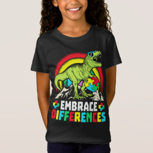 Rex Dinosaur Autism Awarenes T Shirt