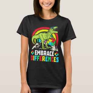 Rex Dinosaur Autism Awarenes T Shirt