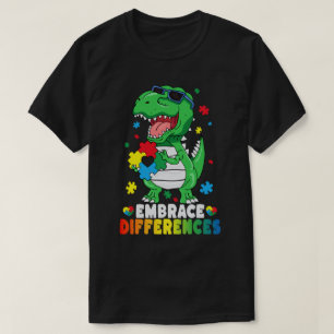 Rex Dinosaur Autism Awarenes T Shirt