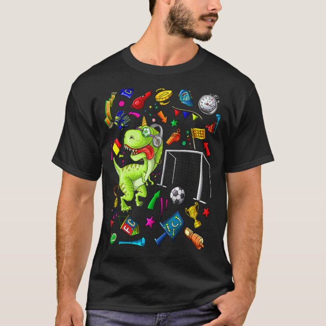 Rex-fotnotsspelare Coola Rex-sökare T Shirt (Framsida)
