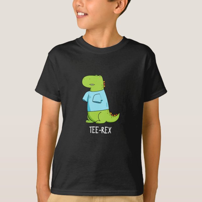 Rex Funny TShirt TRex Dinosaur Pun Mörk BG T Shirt (Framsida)