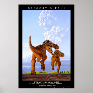Rex Greg Paul för DinosauraffischTyrannosaurus T Poster