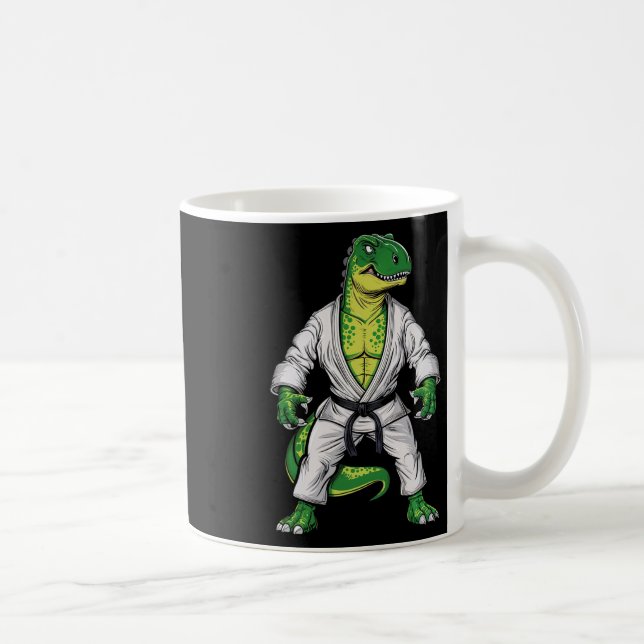 Rex kampsport Dinosaurie Jiu-jitsu Bjj Karate  Kaffemugg (Höger)