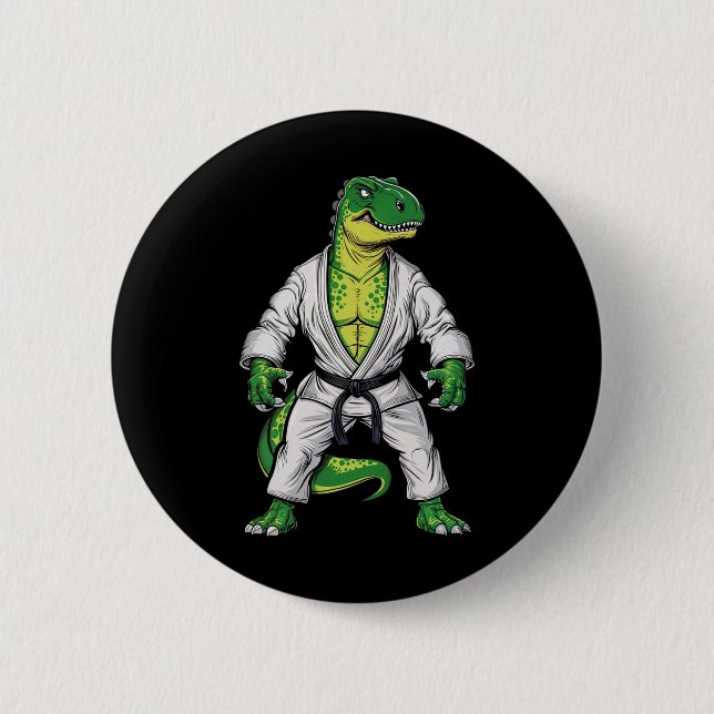 Rex kampsport Dinosaurie Jiu-jitsu Bjj Karate  Knapp (Framsida)