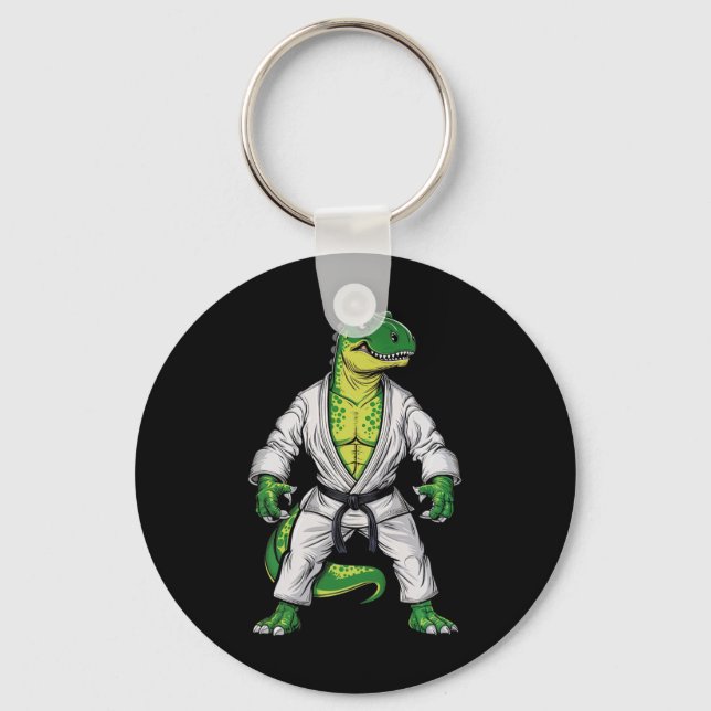 Rex Martial Arts Dinosaur Jiu-jitsu Bjj Karate Nyckelring (Framsida)